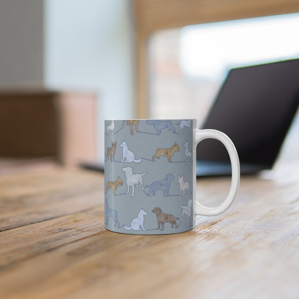 Dogs Mug in Blue