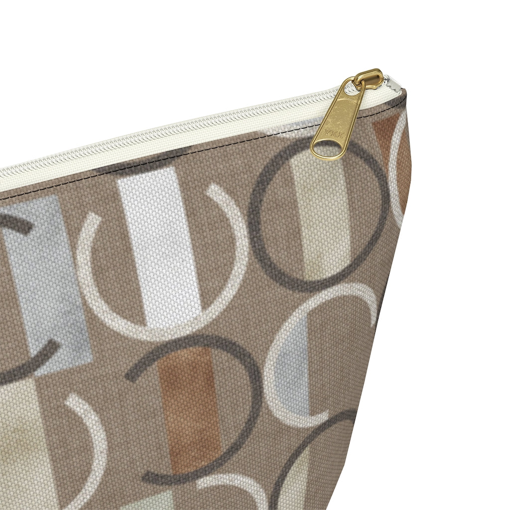 Journey Code Accessory Pouch w T-bottom in Brown