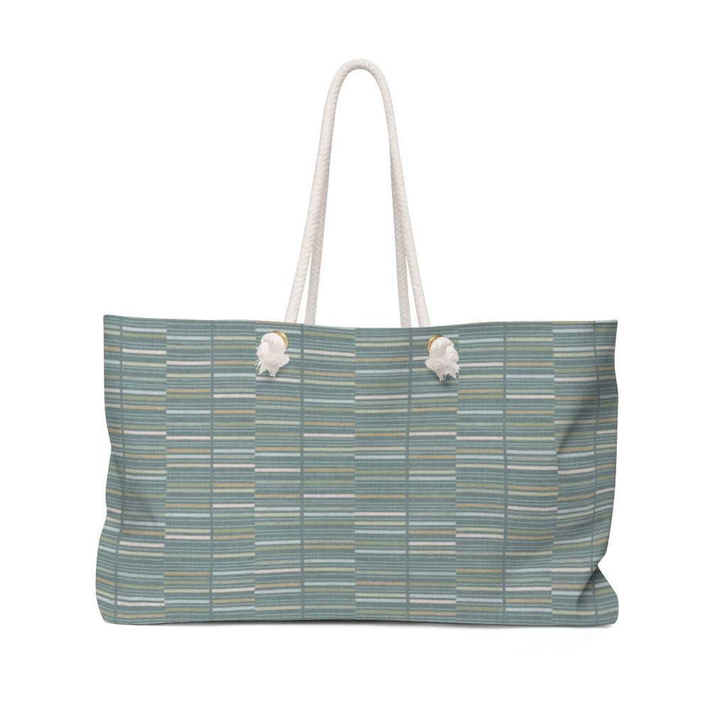 Letters Code Weekender Bag in Aqua