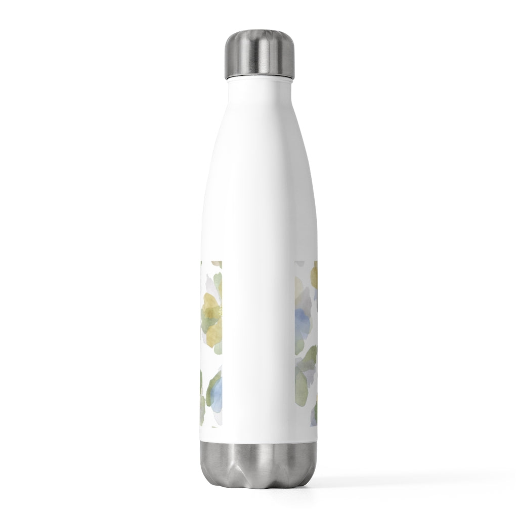 Watercolor Floral 20oz Insulated Bottle in Light Blue