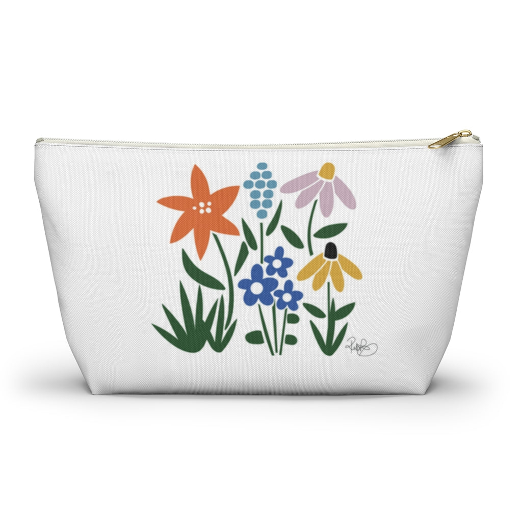 Flower Garden Accessory Pouch w T-bottom