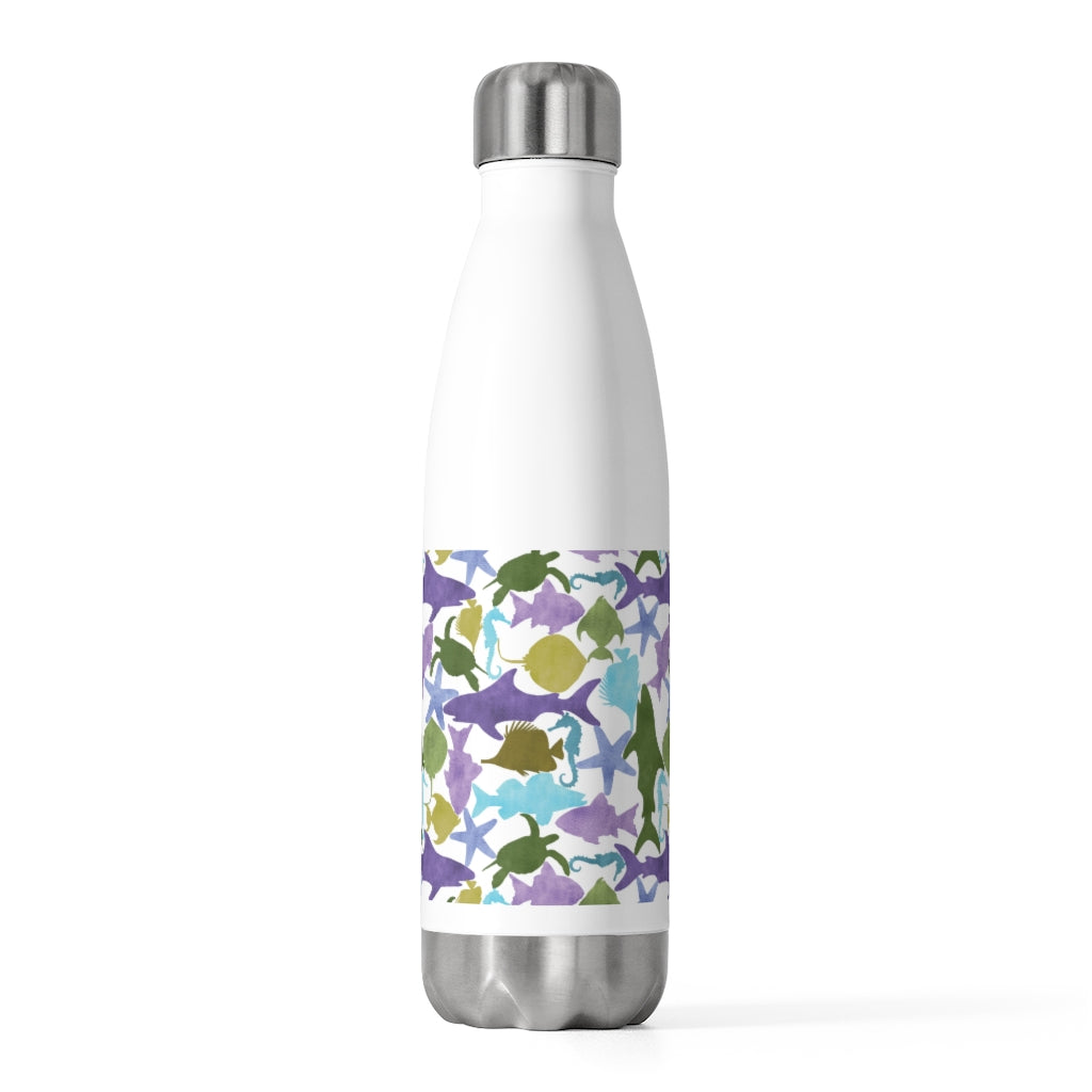 Watercolor Sea Life 20oz Insulated Bottle in Purple