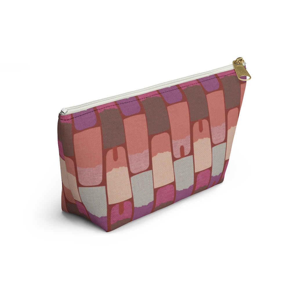 Popsicles Accessory Pouch w T-bottom in Pink