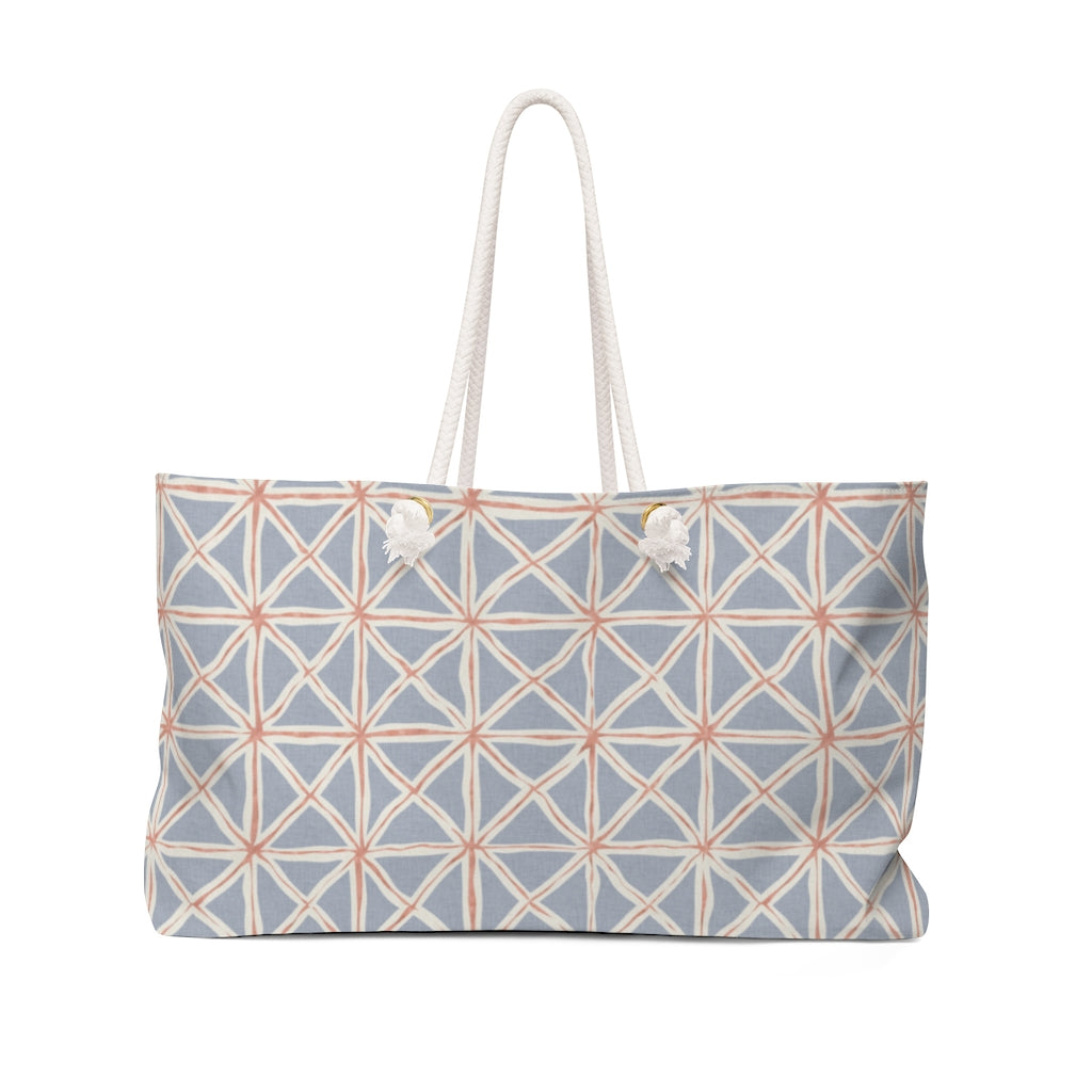 Tie Dye Folds Weekender Bag in Blue