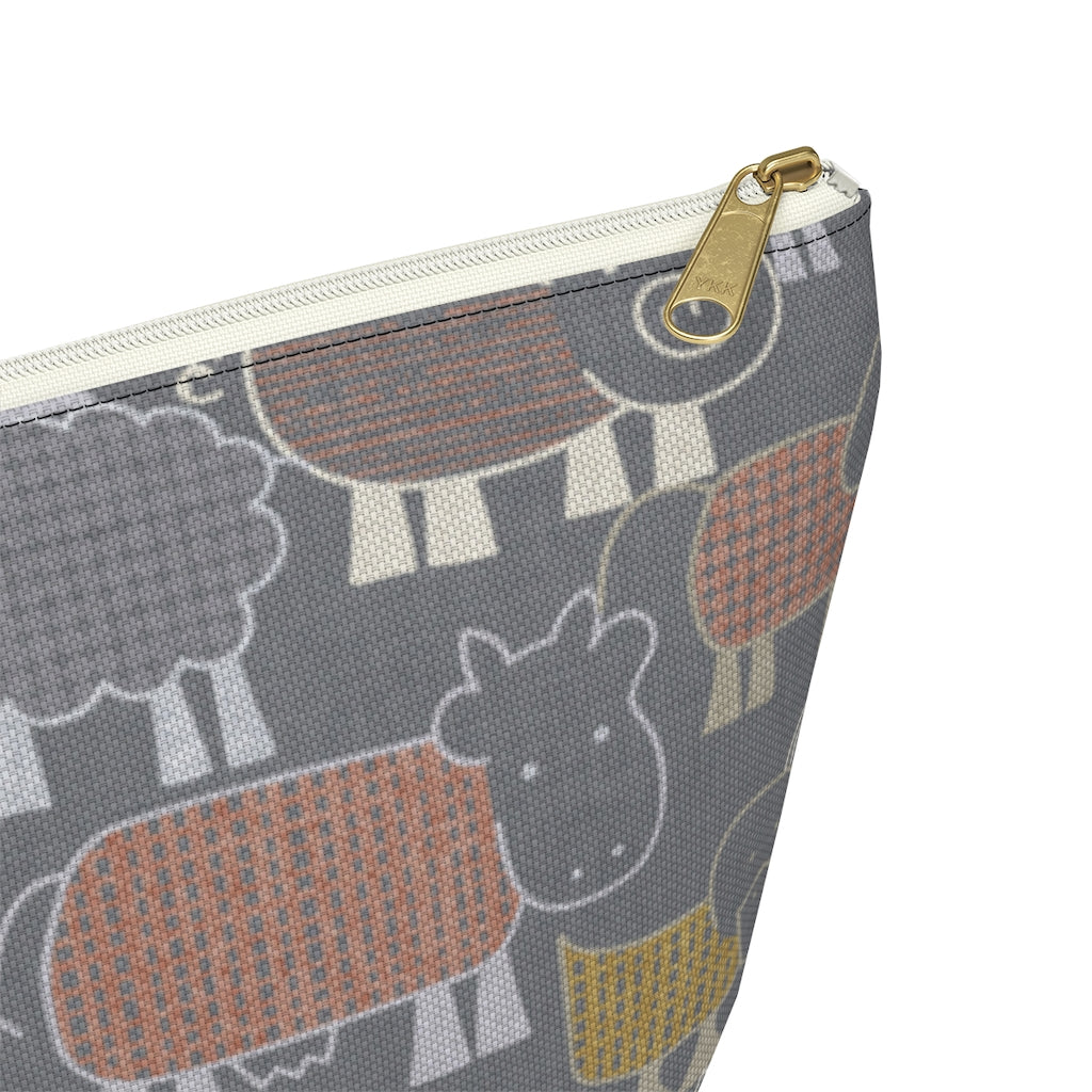 Animal Farm Accessory Pouch w T-bottom in Gray