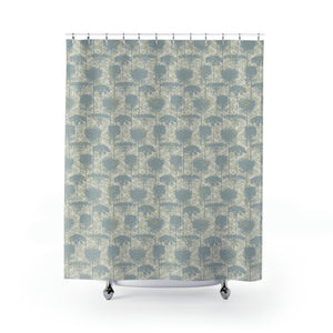 Queen Anne Shower Curtain in Aqua