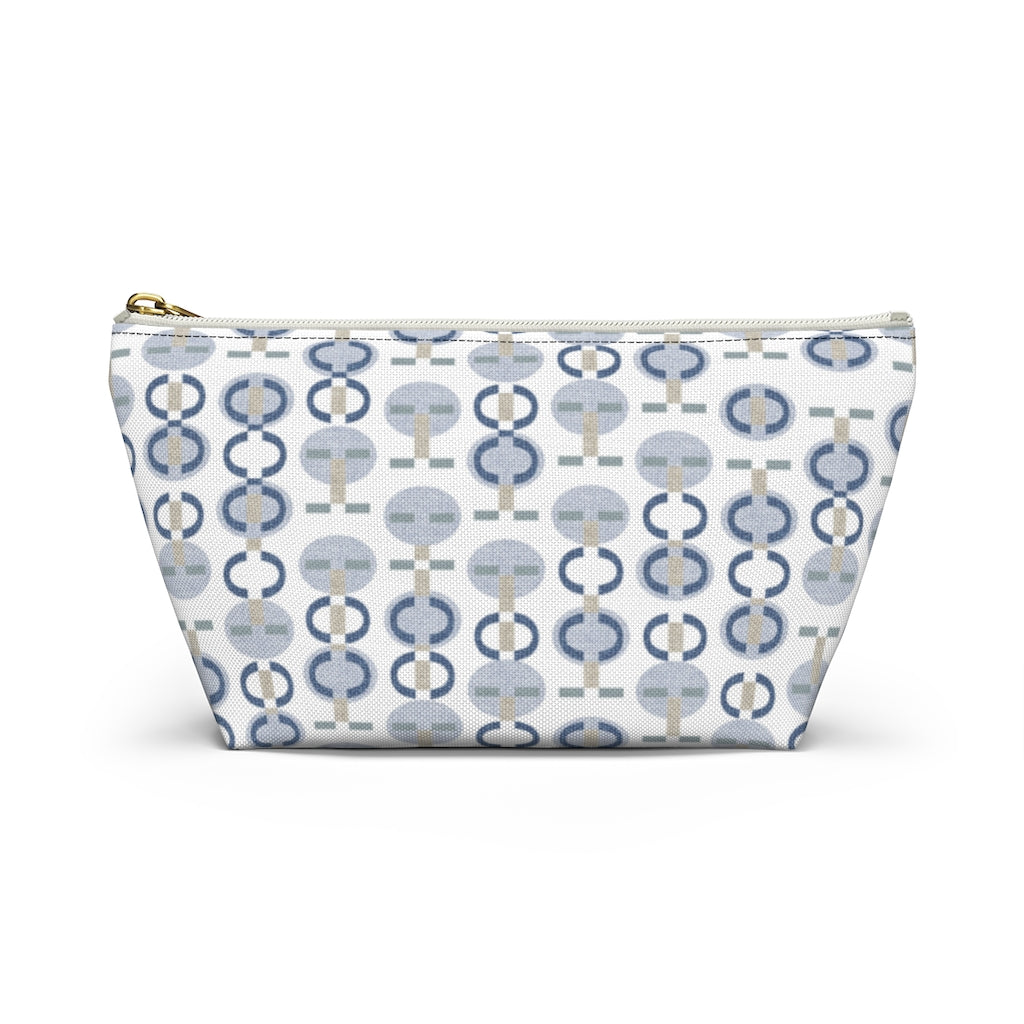 Telegraph Code Accessory Pouch w T-bottom in Blue