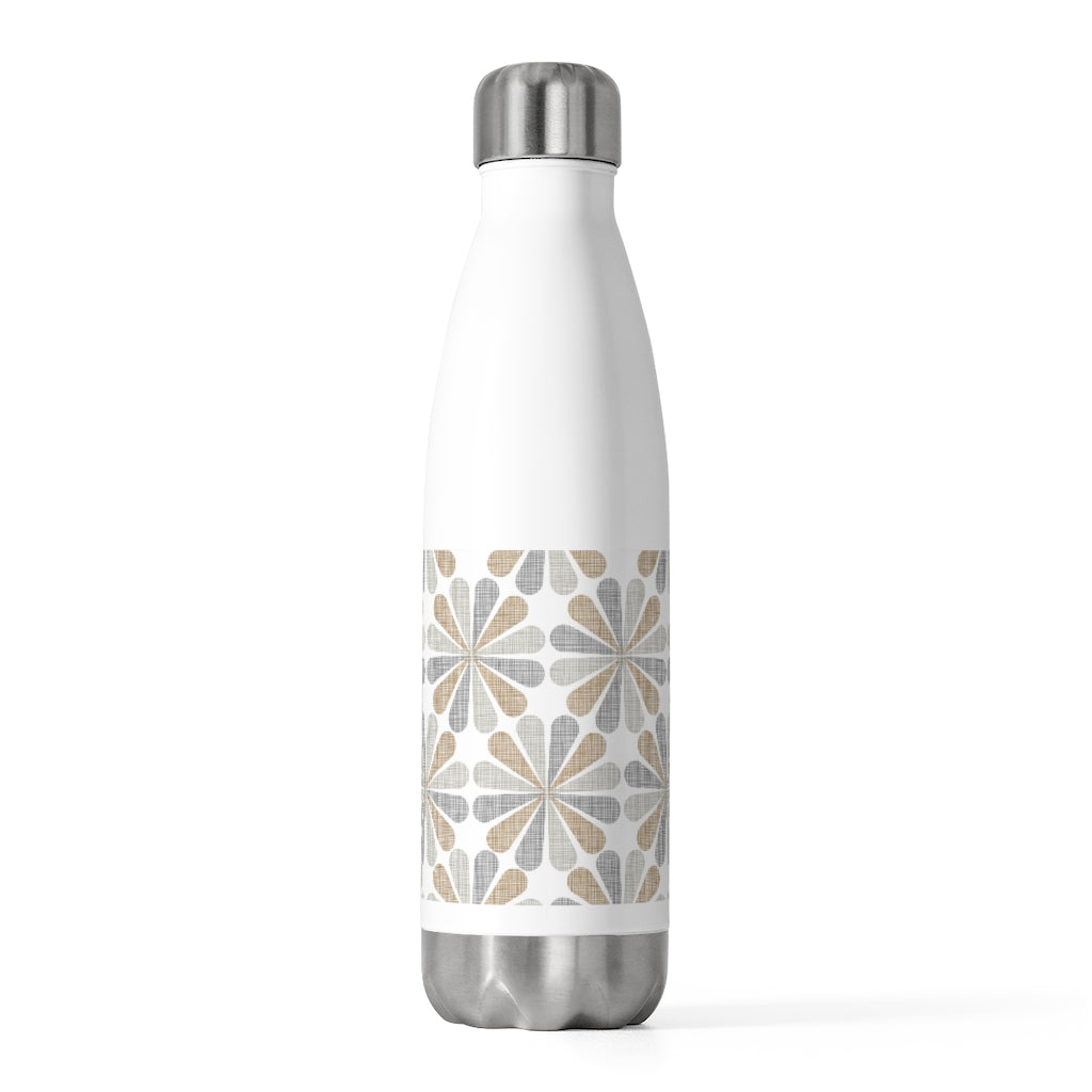 Floral Starburst 20oz Insulated Bottle in Brown