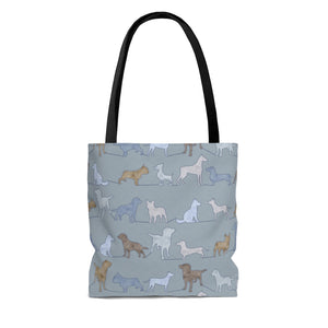 Dogs Tote Bag in Blue