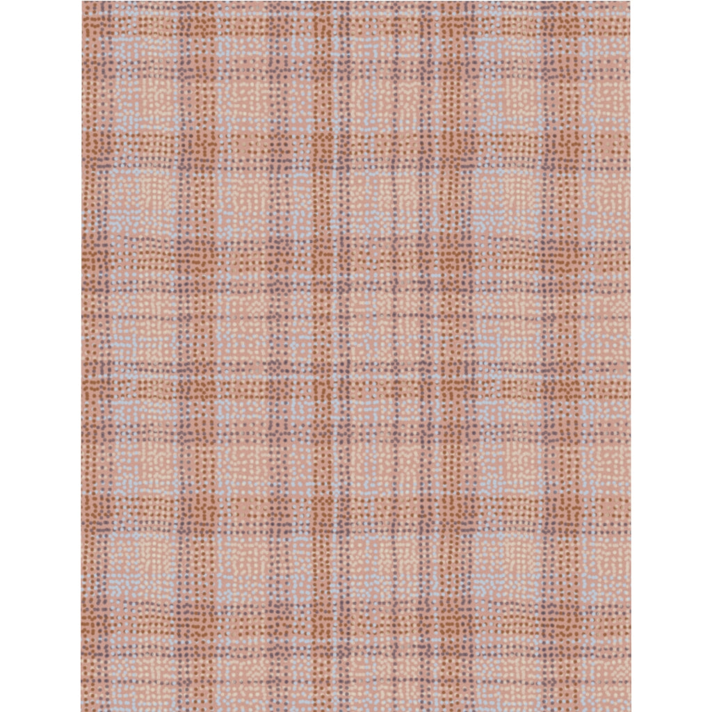 Dotted Plaid Microfiber Duvet Cover in Pink