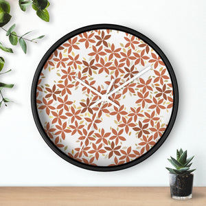 Snowbell Wall Clock in Coral