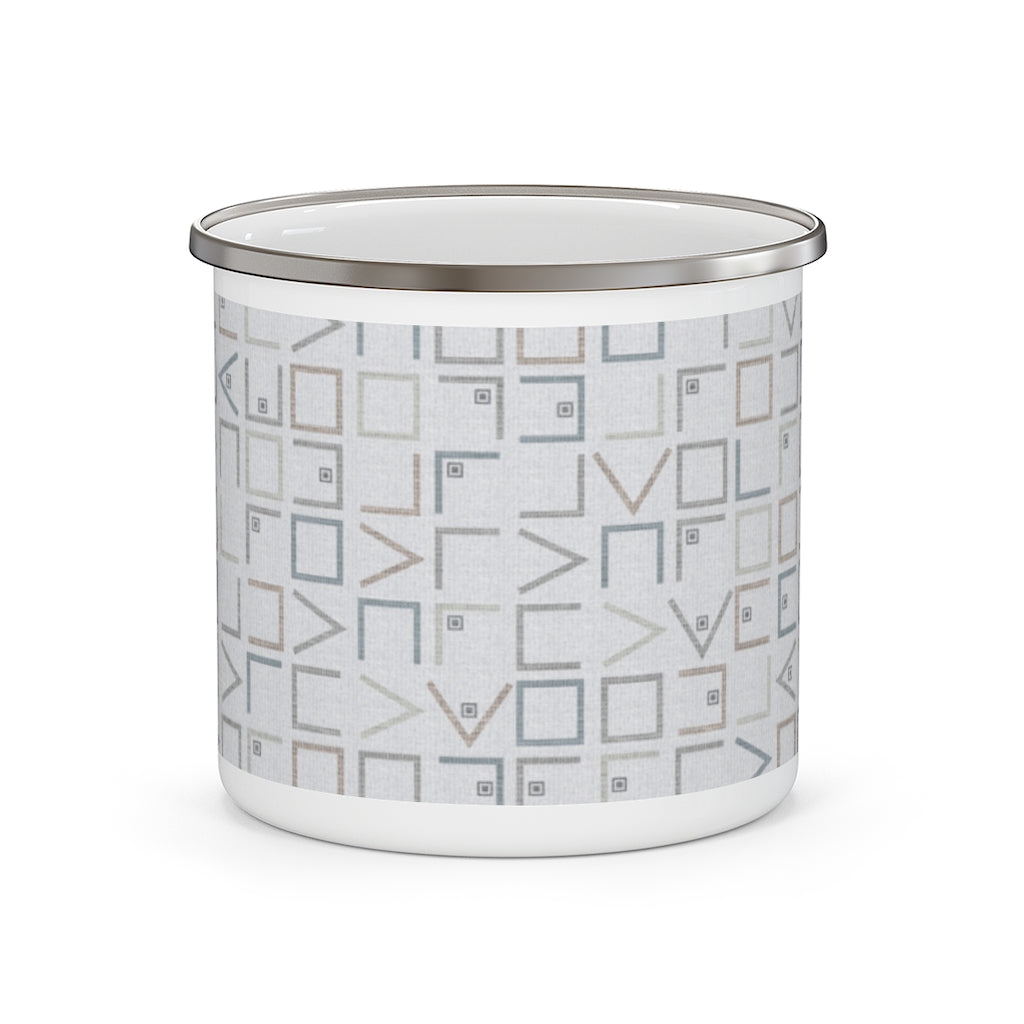 Encode Code Enamel Mug in Cool Gray