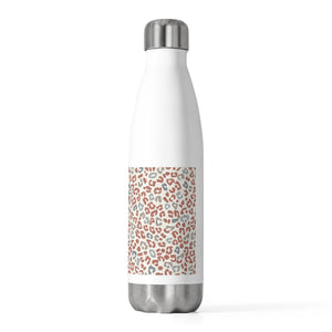 Leopard Love 20oz Insulated Bottle in Coral
