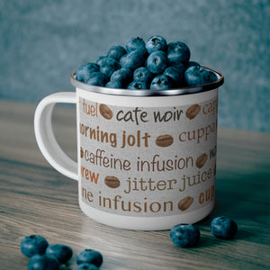 Cup of Joe Enamel Mug in Gray