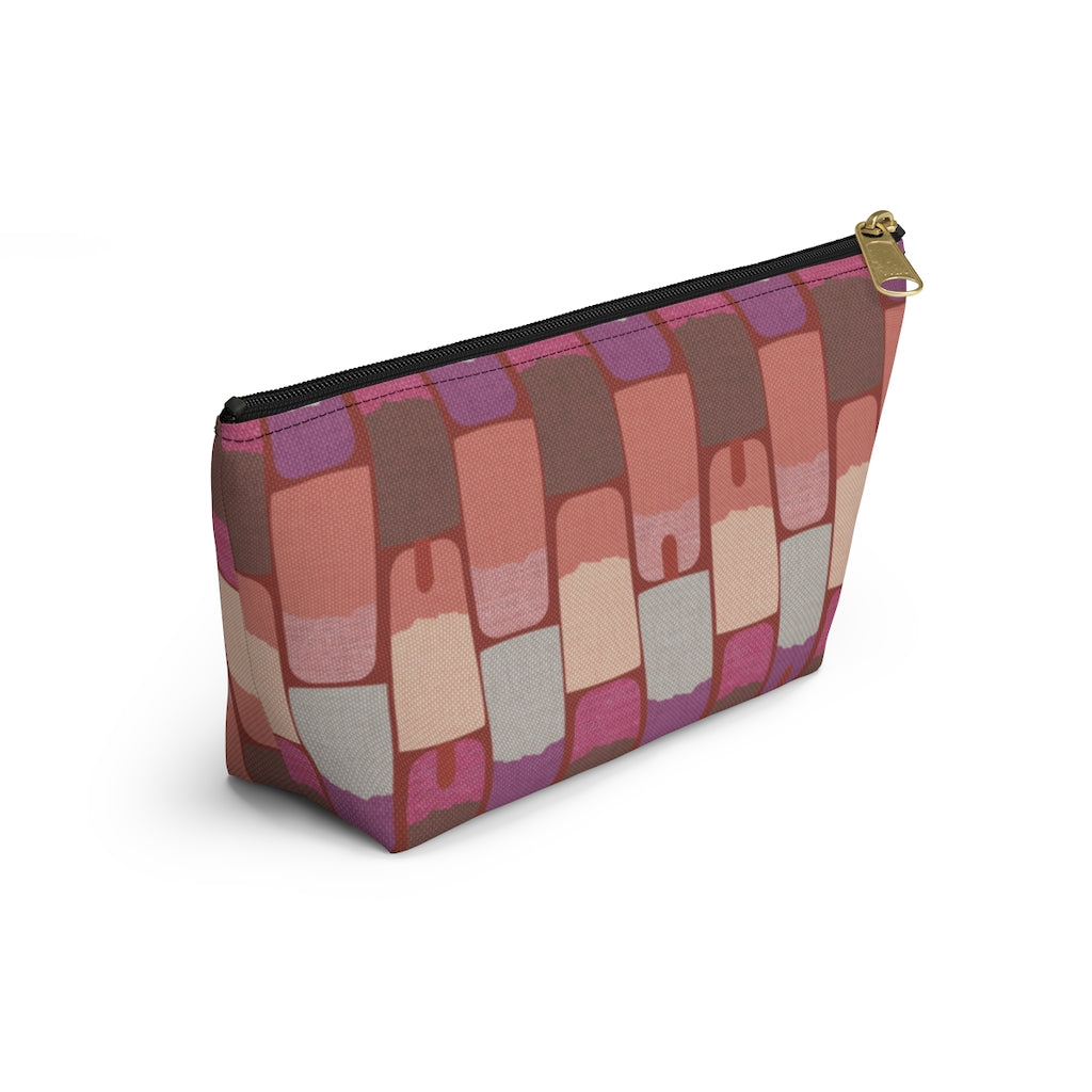 Popsicles Accessory Pouch w T-bottom in Pink