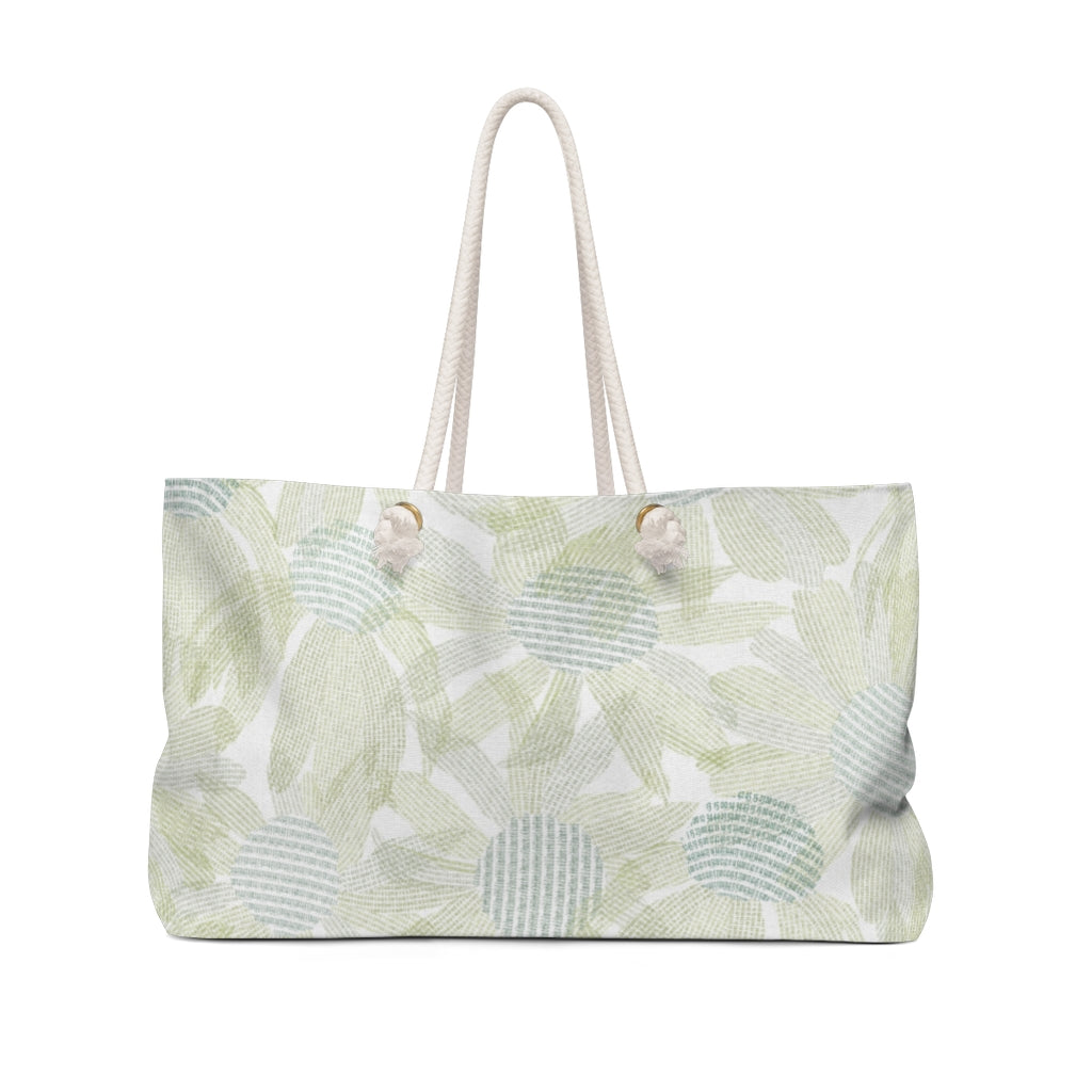 Daisy Chain Code Weekender Bag in Green