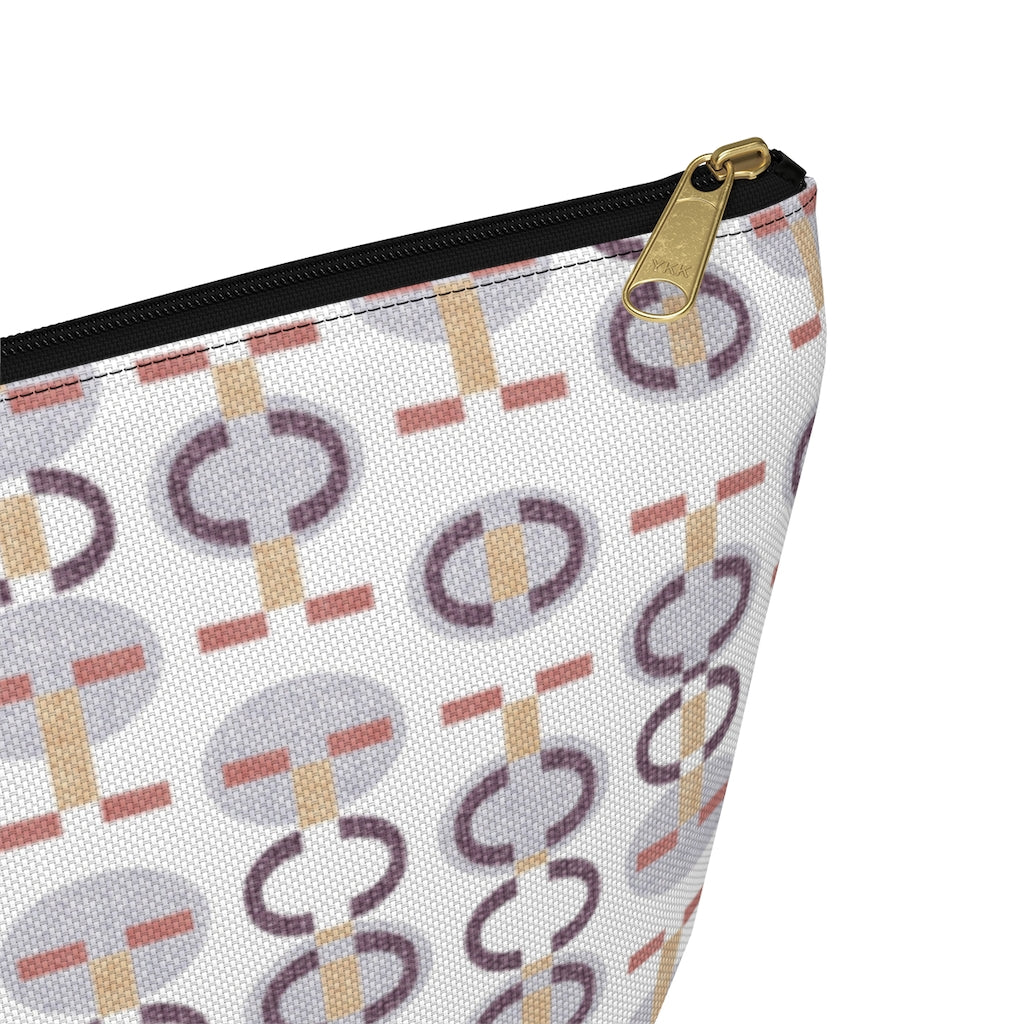 Telegraph Code Accessory Pouch w T-bottom in Purple