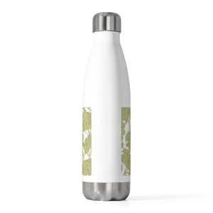 Modern Floral Overlay 20oz Insulated Bottle in Green