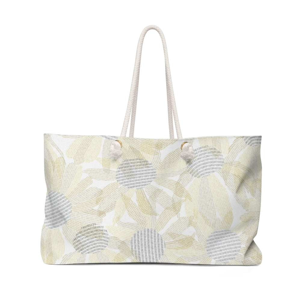 Daisy Chain Code Weekender Bag in Yellow