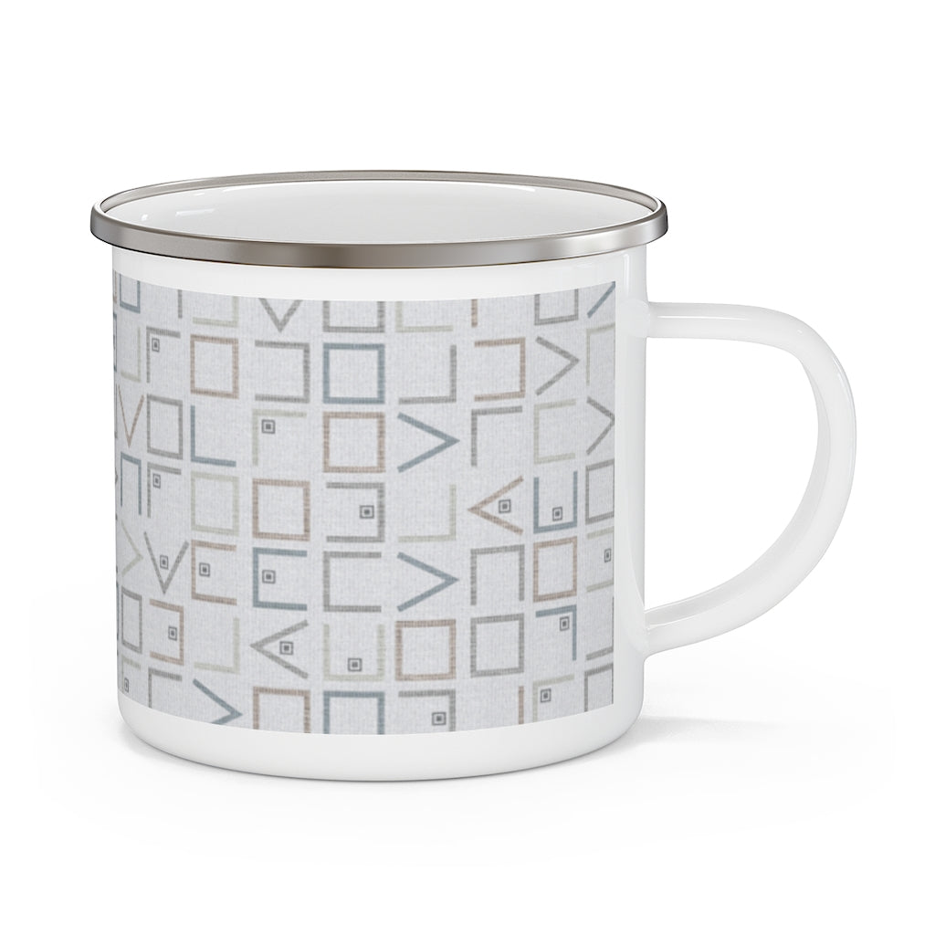 Encode Code Enamel Mug in Cool Gray