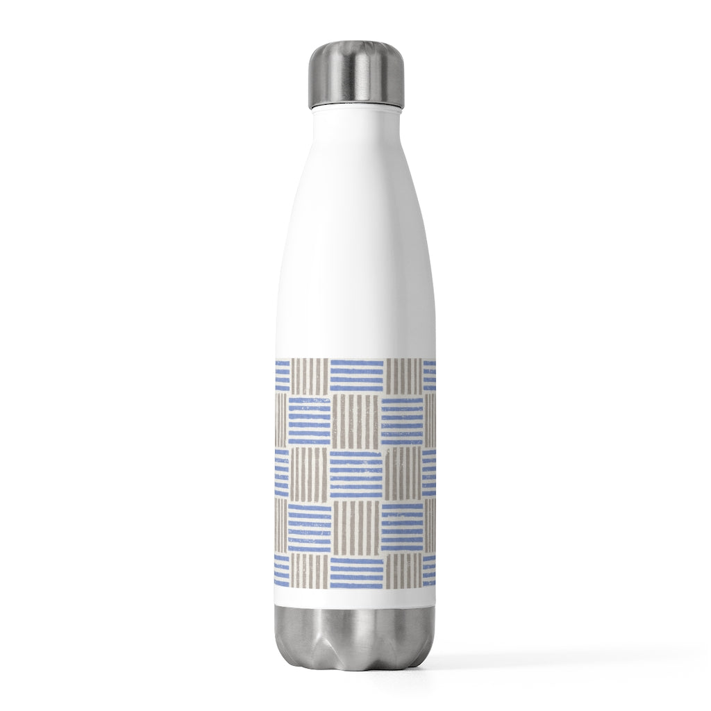 Block Plaid 20oz Insulated Bottle in Blue