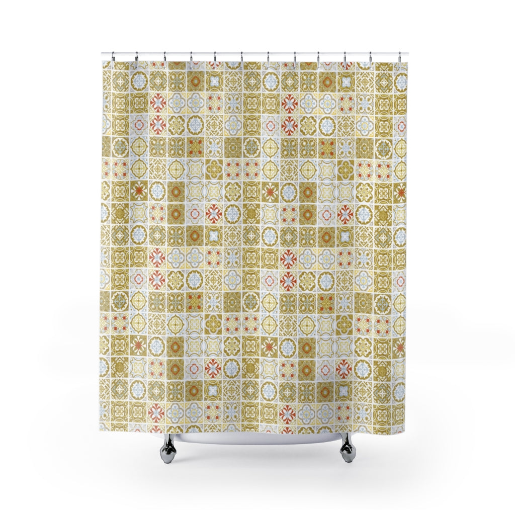 Seville Square Shower Curtain in Yellow