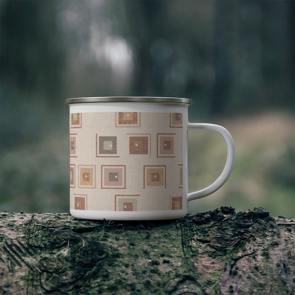 Key Code Enamel Mug in Coral