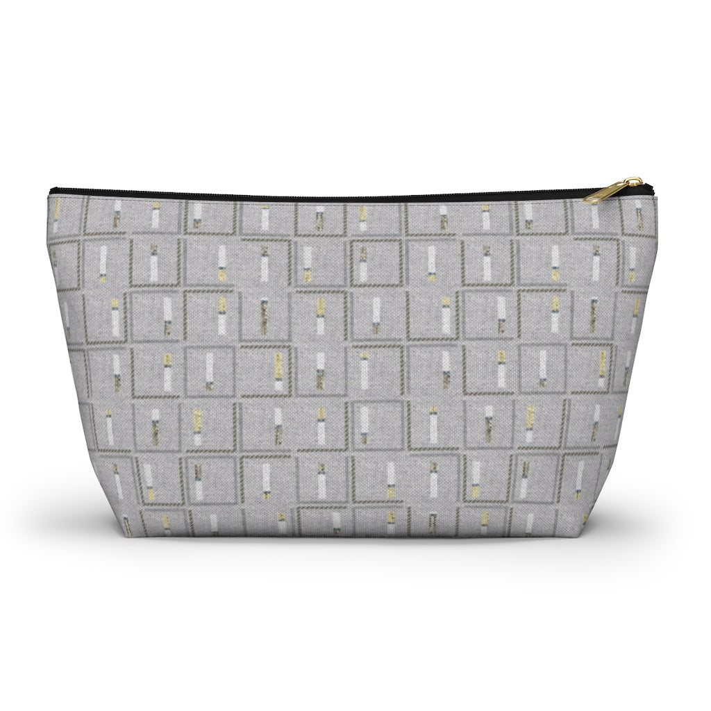 Pencil to Paper Accessory Pouch w T-bottom in Gray