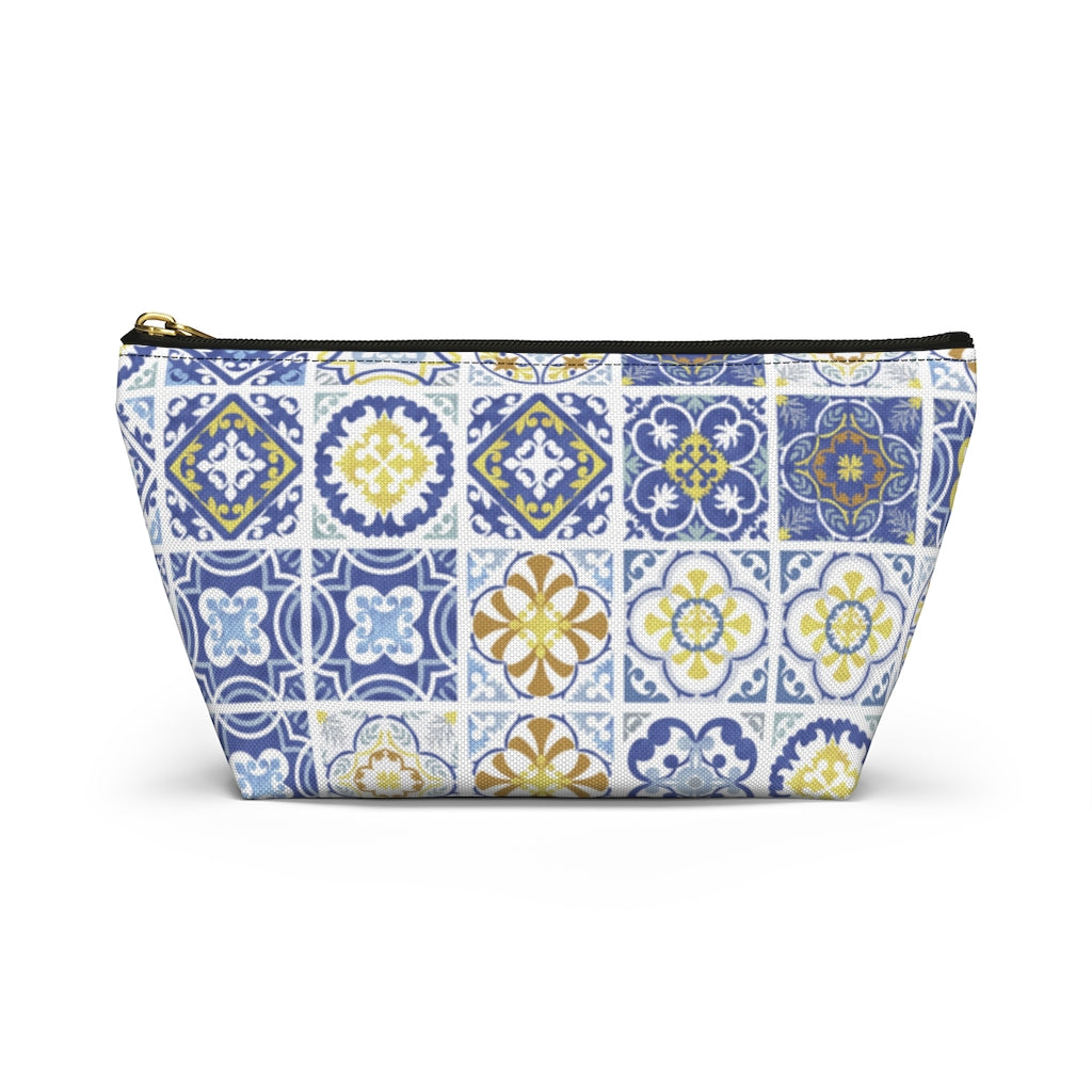 Seville Square Accessory Pouch w T-bottom in Blue