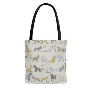 Dogs Tote Bag in Yellow