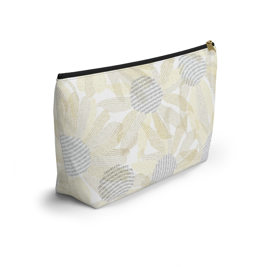 Daisy Chain Code Accessory Pouch w T-bottom in Yellow