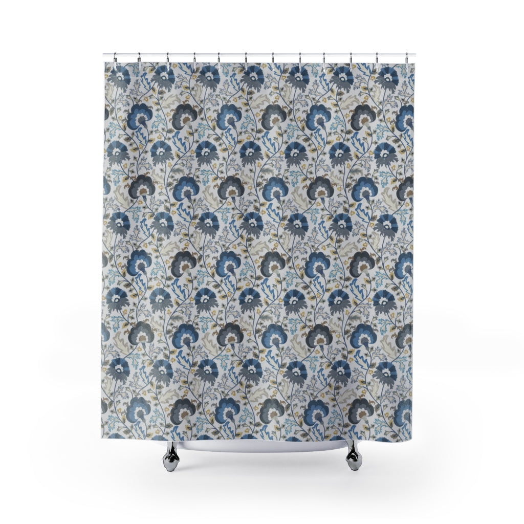 Botanical Garden Shower Curtain in Blue
