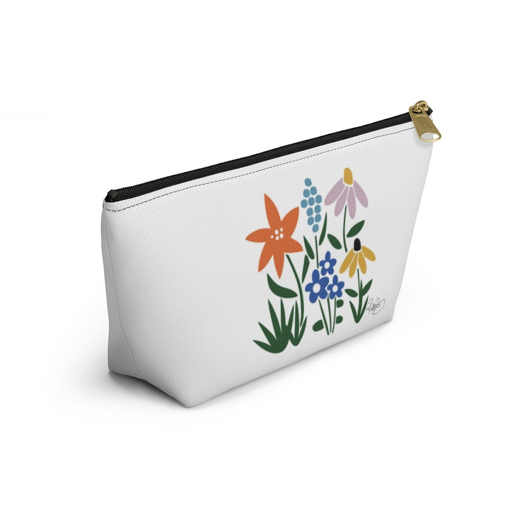 Flower Garden Accessory Pouch w T-bottom