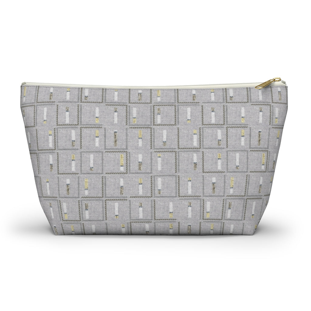 Pencil to Paper Accessory Pouch w T-bottom in Gray