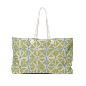 Tie Dye Folds Weekender Bag in Green