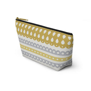 Ribbon Candy Accessory Pouch w T-bottom in Yellow