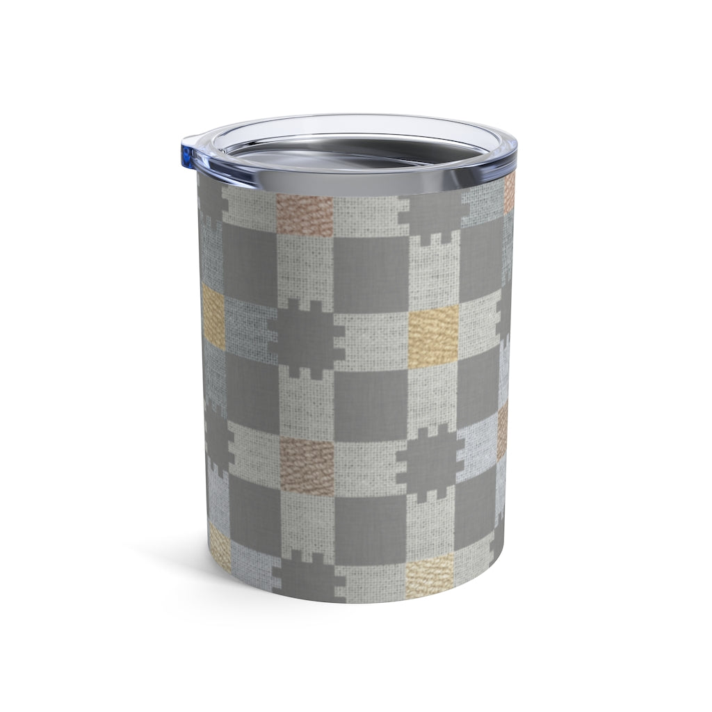 Plaid Check Tumbler in Gray
