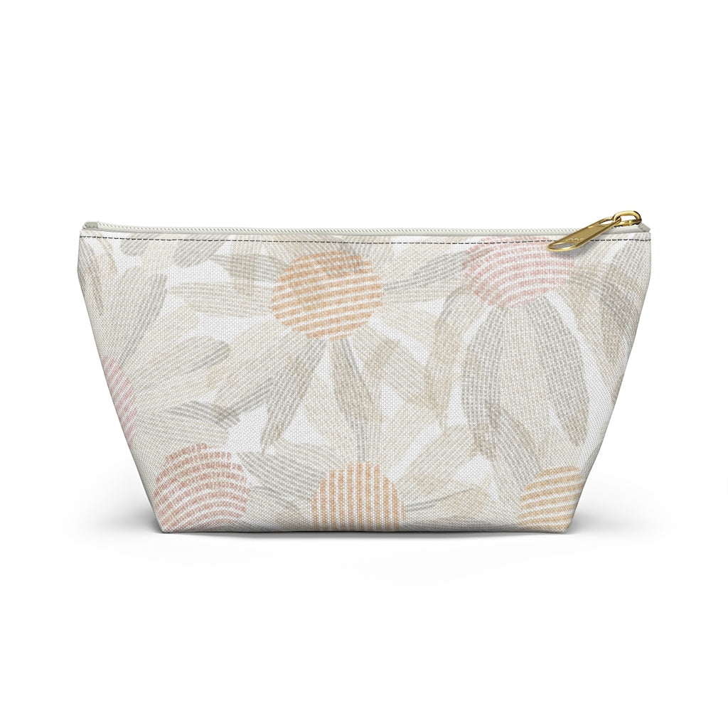 Daisy Chain Code Accessory Pouch w T-bottom in Brown