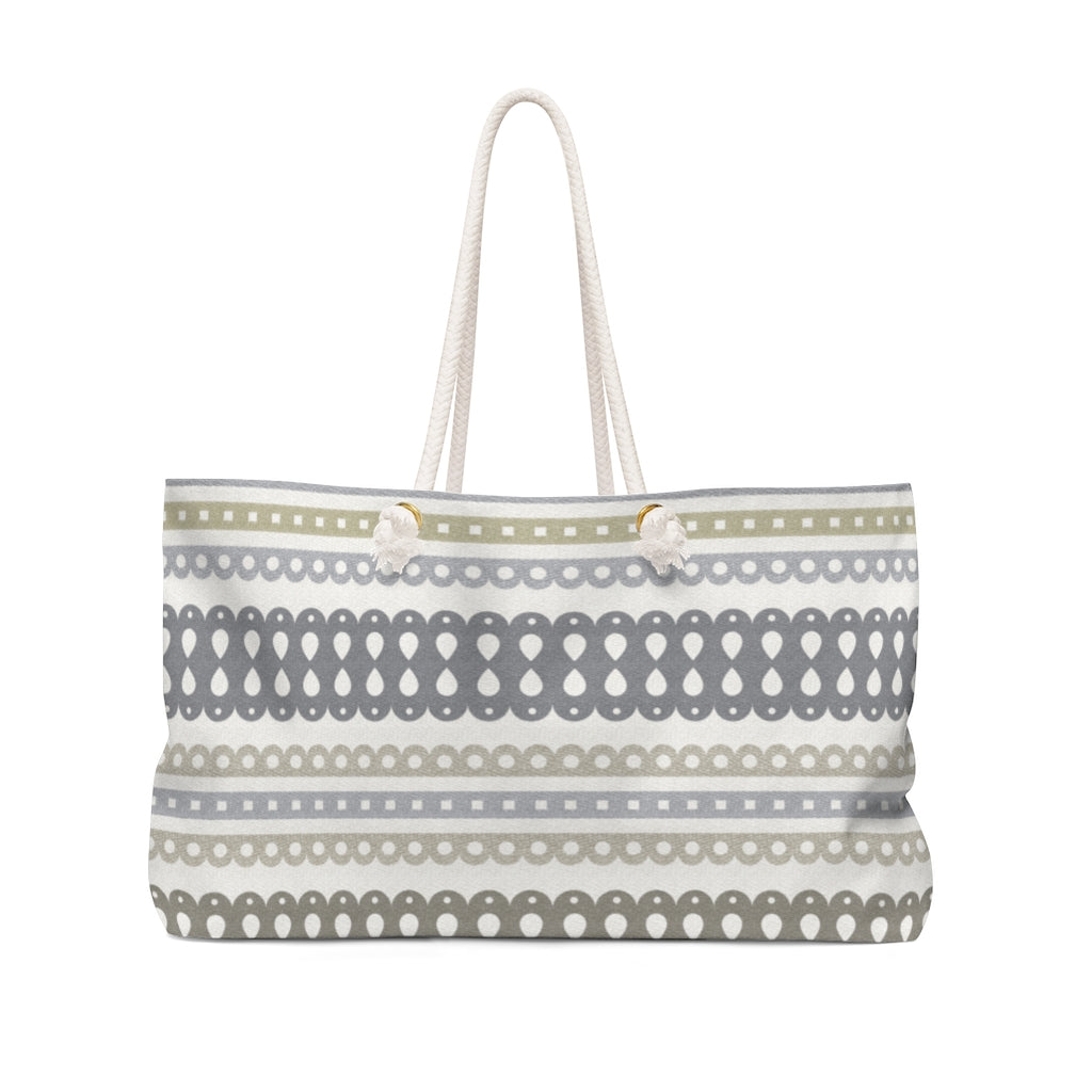 Ribbon Candy Weekender Bag in Brown