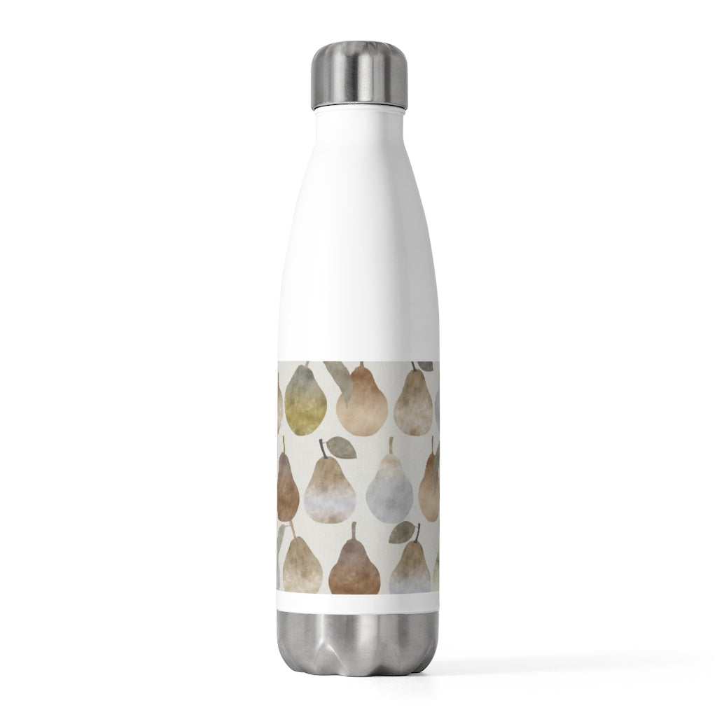 Watercolor Pears 20oz Insulated Bottle in Brown