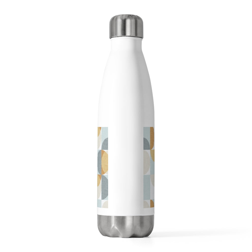 Semi Circle in Squares 20oz Insulated Bottle in Aqua