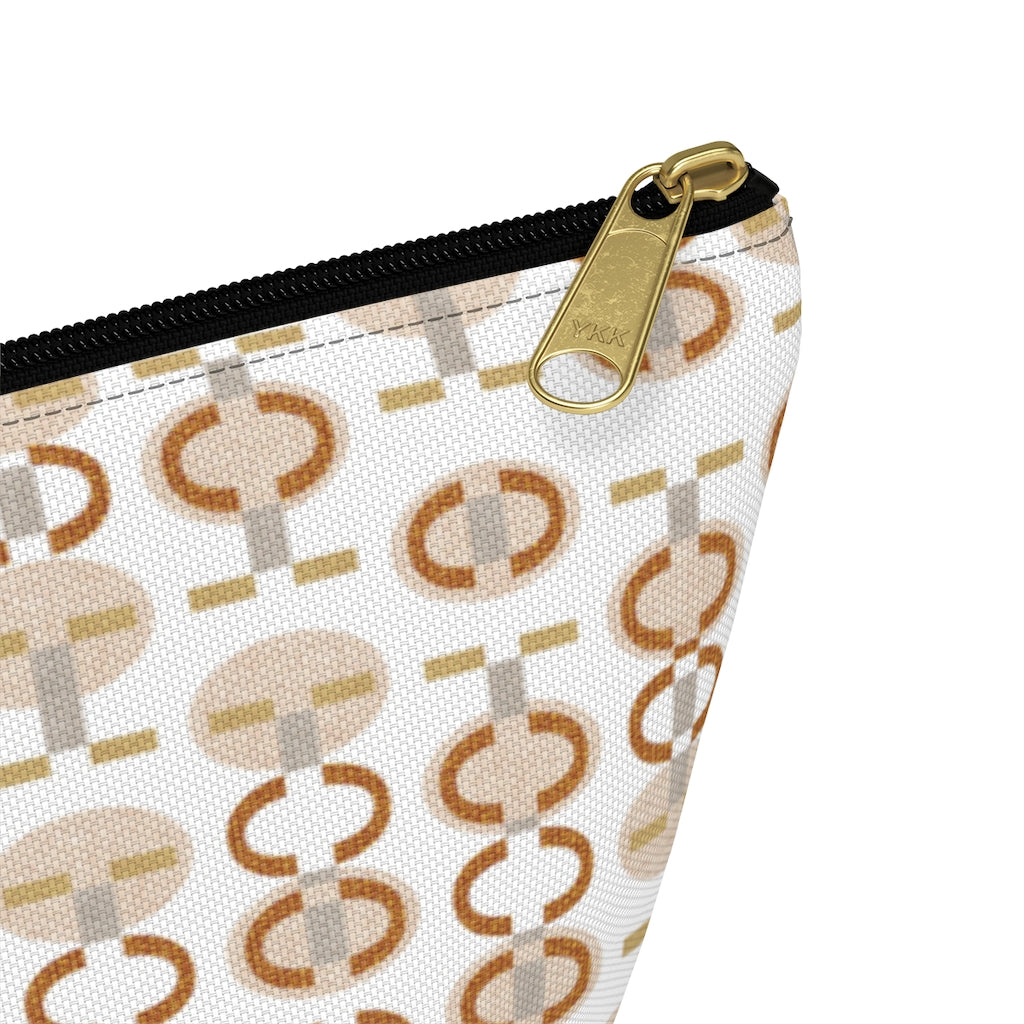 Telegraph Code Accessory Pouch w T-bottom in Orange