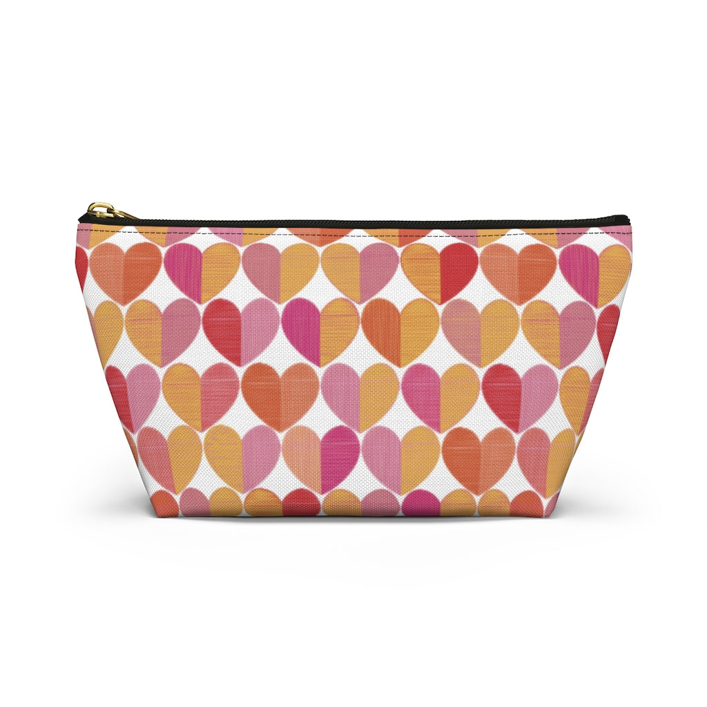 Love Accessory Pouch w T-bottom in Red