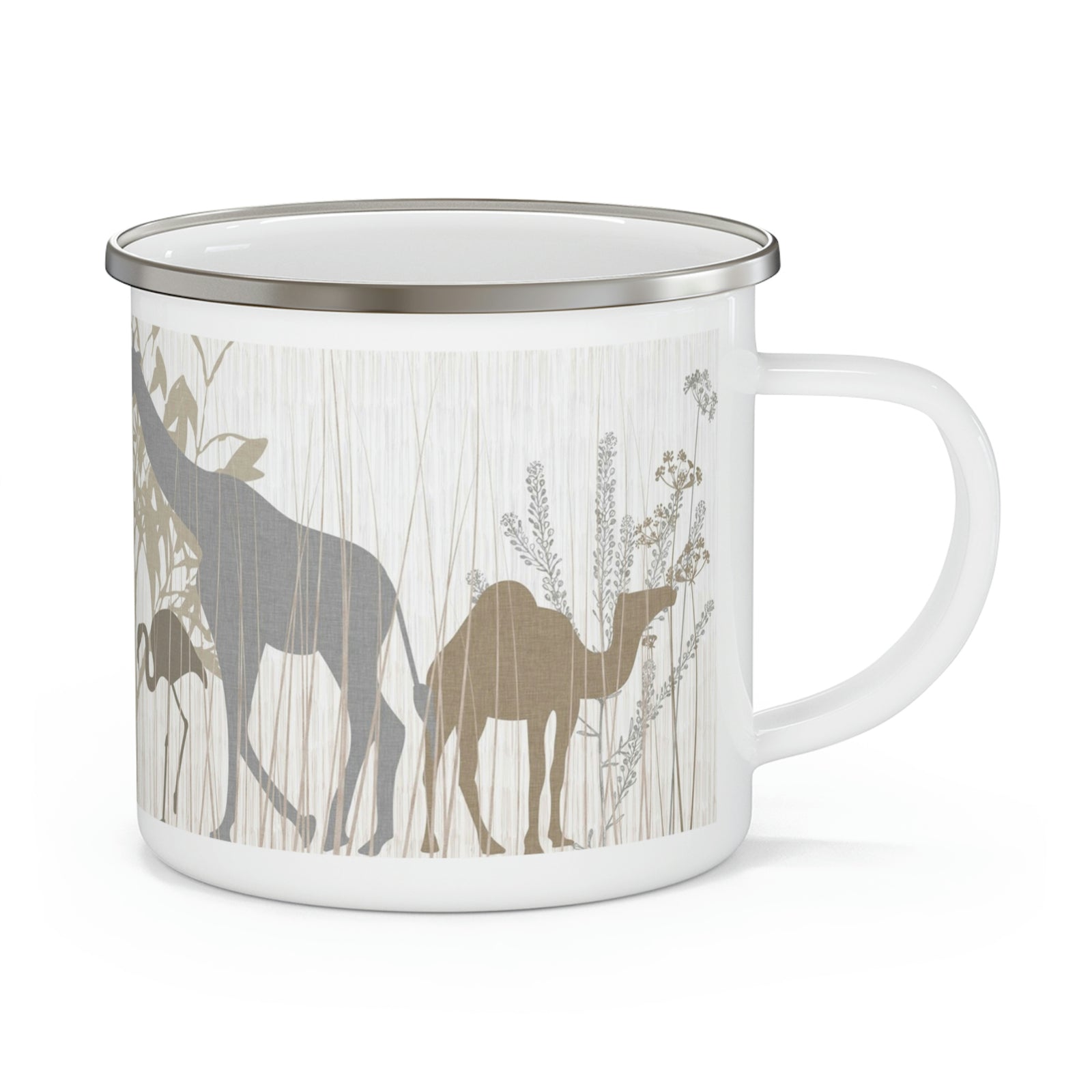 Safari Enamel Campfire Mug in Brown