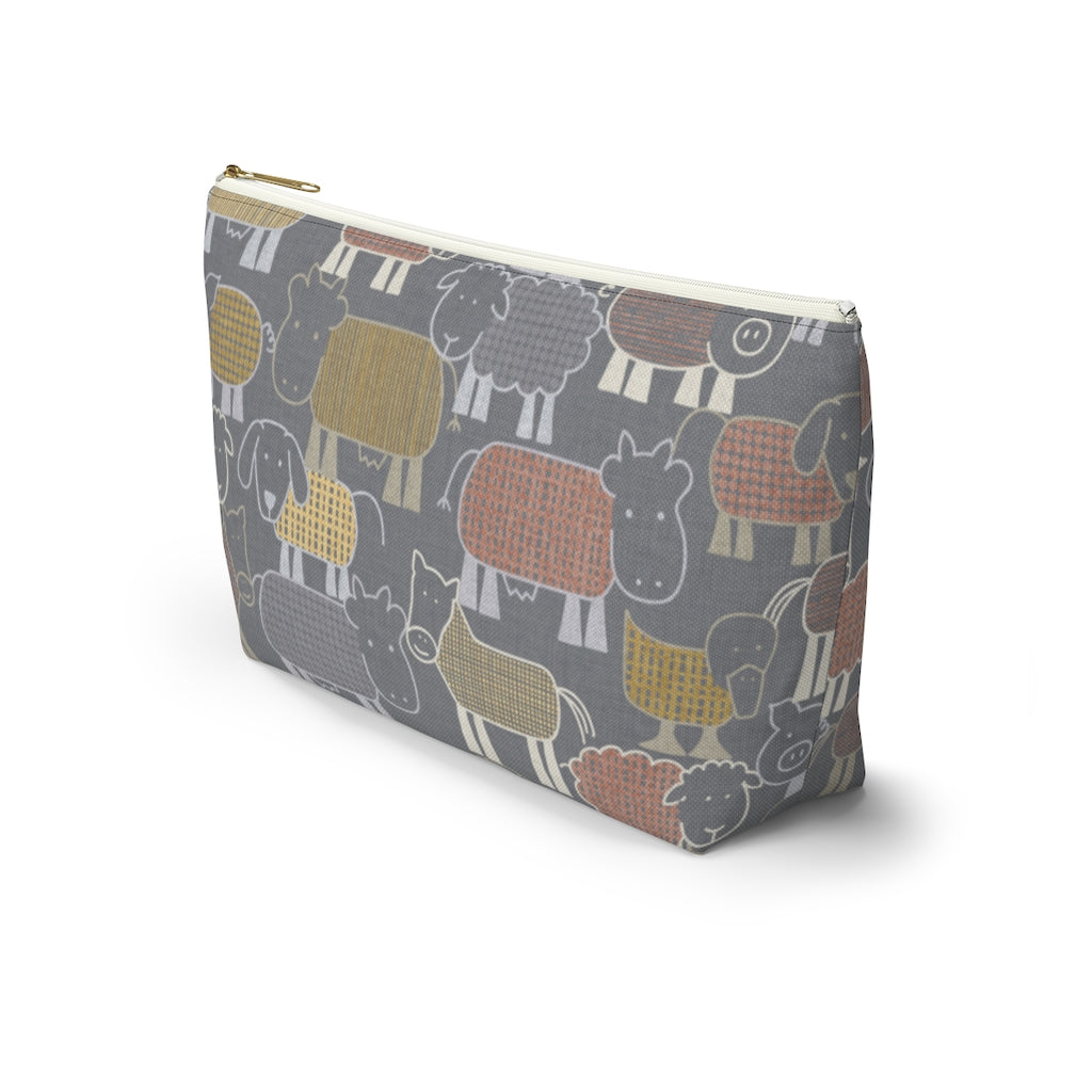 Animal Farm Accessory Pouch w T-bottom in Gray