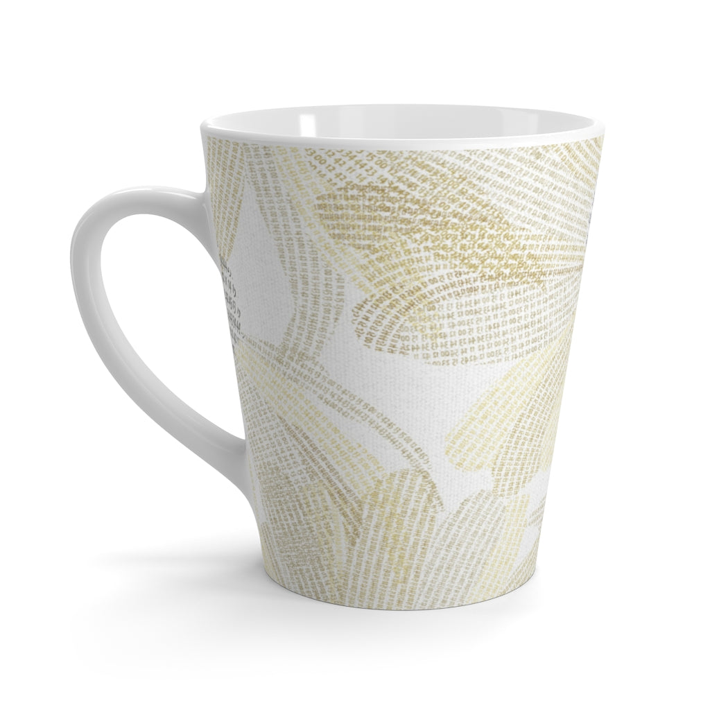 Daisy Chain Code Latte Mug in Yellow
