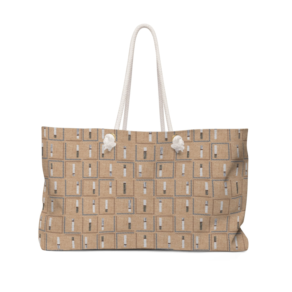 Pencil to Paper Code Weekender Bag in Terracotta