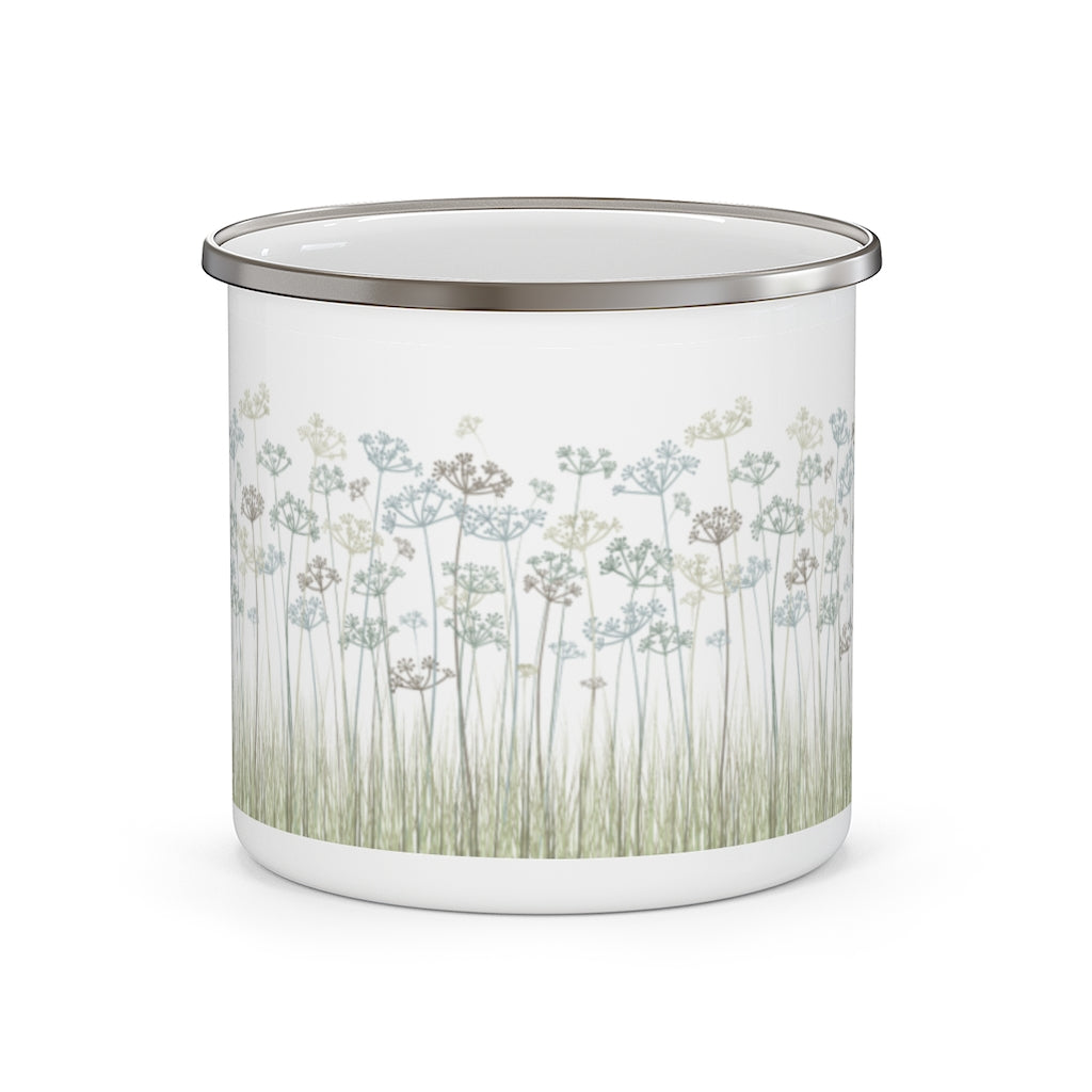 Message Code Enamel Mug in Aqua