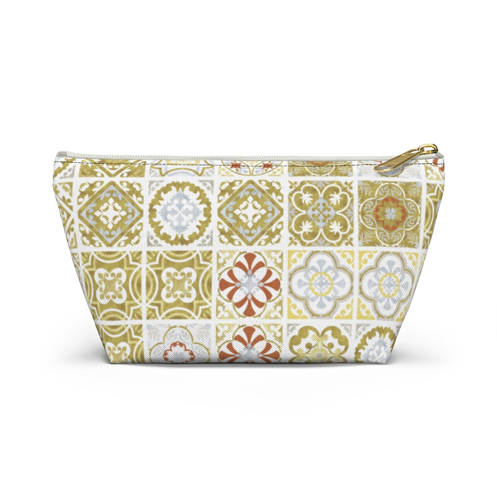 Seville Square Accessory Pouch w T-bottom in Gold