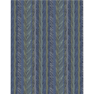 Cross Hatch Sketch Stripe Microfiber Duvet Cover in Blue